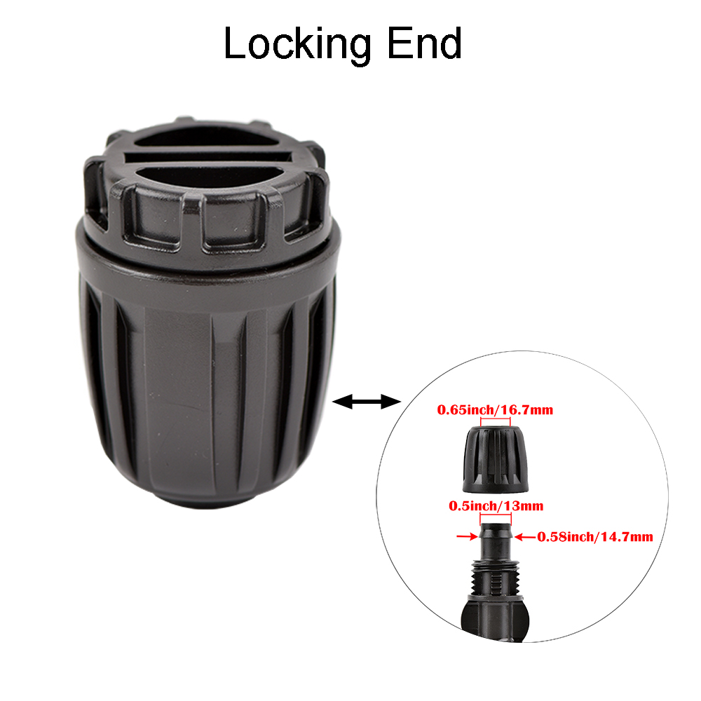 16mm 1/2 ''złącze rurowe PE rozdzielacz trójnik złączka gwintowana blokada do węża 4/7mm podlewanie ogrodu nawadnianie kroplowe: Brązowy / 1/2''