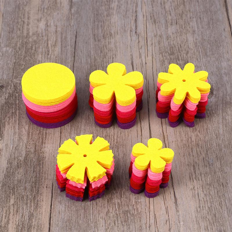 150pcs Felt Flowers Fabric Flower Embellishments For DIY Crafts Sewing Handcraft (Random Style)