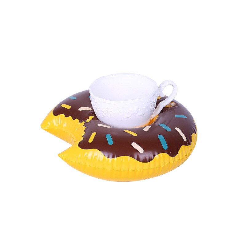 Rooxin oppustelig drink ølholder donut kirsebær kopholder til pool flyder svømmering drikkevare holder vand sjov fest adgang