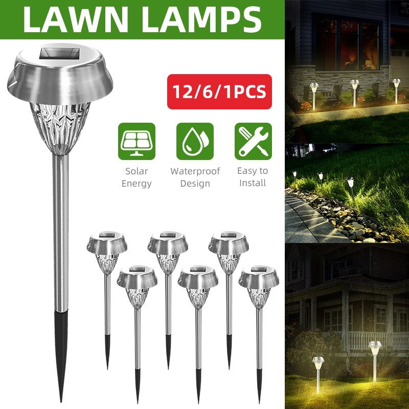 1/6/12PCS XR638 Lawn Light LED Outdoor Waterproof Garden Lawn Landscape Lamp Community Garden Road Path Decorative Lighting