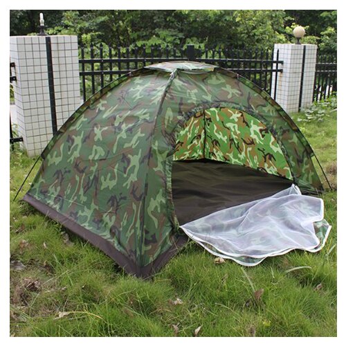 Multiplayer opvouwbare tent, waterdicht, vier seizoenen, glasvezel, voor kamperen in de buitenlucht, camouflage, wandelen