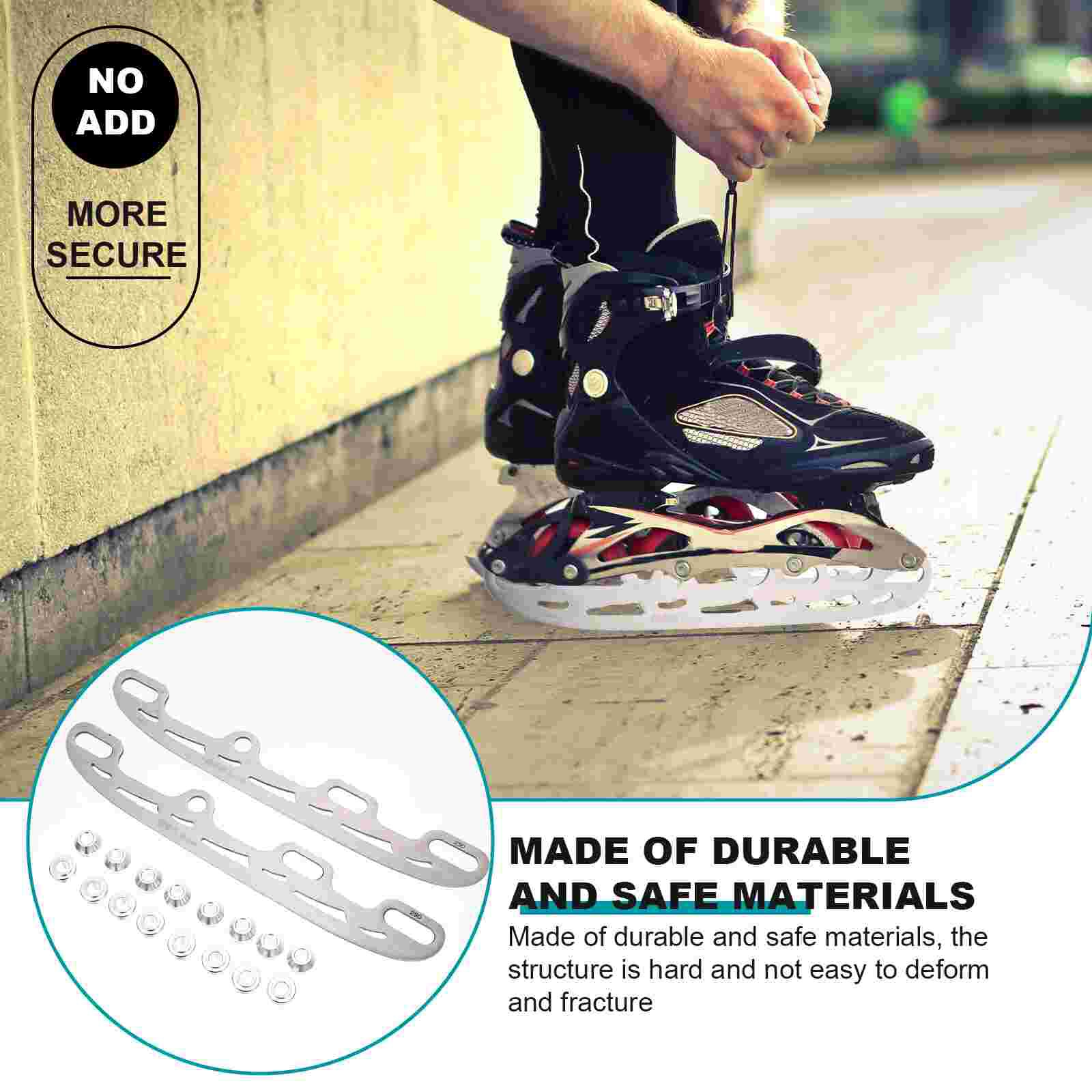 1 Set Metal Skating Blades Skating Shoes Blades Replaceable Skating Blades