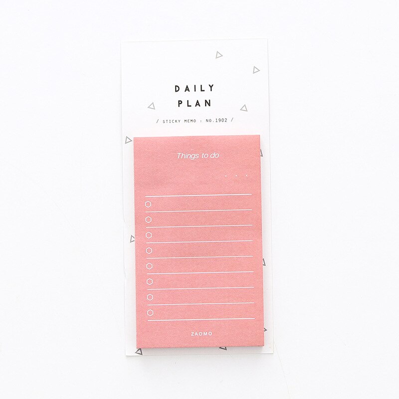 BULA 50 Sheets To Do List Check List Sticky Notes Memo Pad Notepad School Office Supplies Stationery: Red