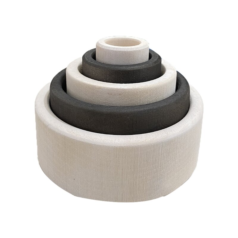 5 Pz/impostato per Bambini Impilabile Gioco di Apprendimento Blocchi di Costruzione bambino di Legno che impila Giocattoli per Bambini Creativi Educativi Regali: 2