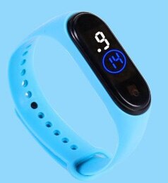 Top sport vandtæt herreur led digital ur kvinder børn fitness armbåndsur touch screen silikone rem ur til børn: M4-3