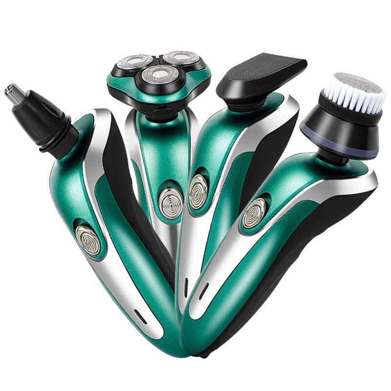 4 In Barbr Oplaadbare Baard Trimmer 4D Elektrische Scheren Wasbare Baard Scheermes Water Proof Usb Elektrische Scheerapparaat Voor Mannen: 5884