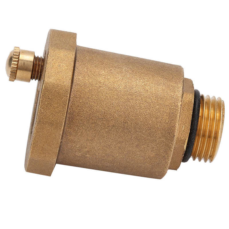 Automatic One Way Air Vent Valve G1/2" Male Thread Air Vent Exhaust Valve Brass