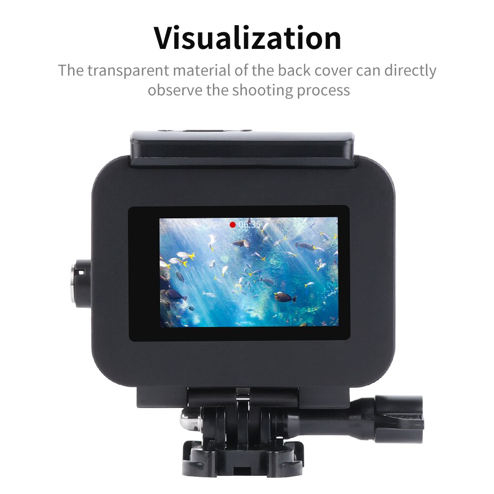 For GoPro Hero 8 Black waterproof housing case diving shell 45meters depth Go Pro Accessories Black King kong