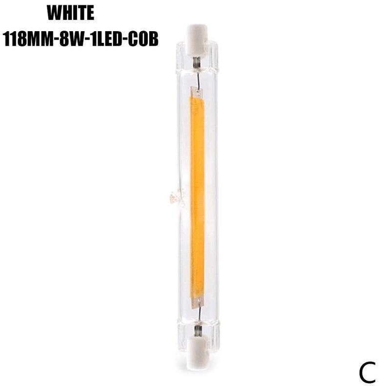 78mm/118mm r7s led kolbe pære belysning halogen dobbelt vinkel stråle 360- grader sluttet base til arbejde, sikkerhed, landskabslys  f0 s 1: Hvid 118mm 8w