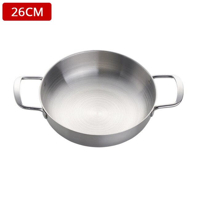 KONCO-Olla de fideos instantáneos de estilo coreano, olla de inducción de Gas de 21/26cm, utensilios de cocina, sartén, olla para Fideos: 26cm