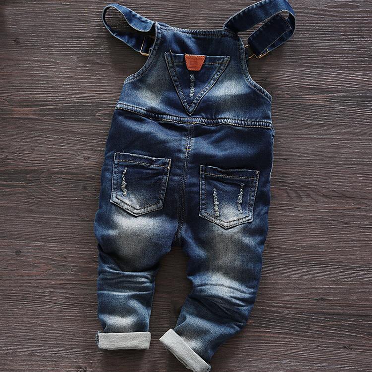 Baby Jongen Jean Brief Overalls Bib Kind Denim Broek Baby Jumpsuit Kinderkleding Romper Kids Jeans Lente Herfst Pasgeboren