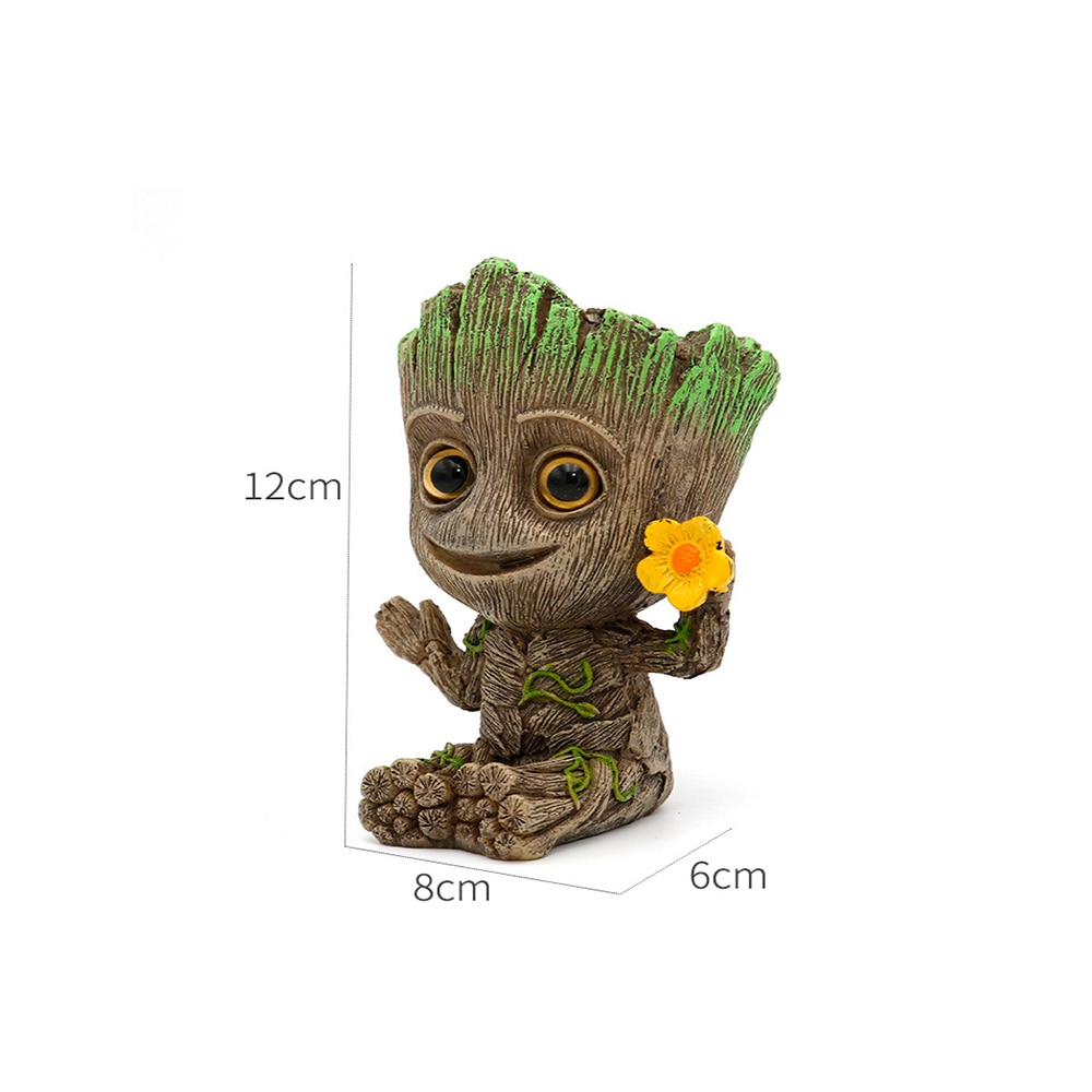 Mini Lovely Cartoon Tree Man Aquarium Fish Tank Toy Cave Stone Ornament Resin Oxygen Air Pump Aquatic Garden Supplies Decoration