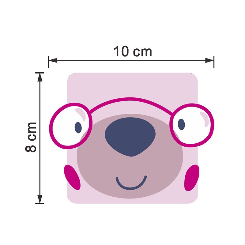 3Pc Carton Cute PVC Home Decor Switch Stickers Wall Decal Sticker Light Kawai Pink Mouse Animal Home Decal Murla Decoration