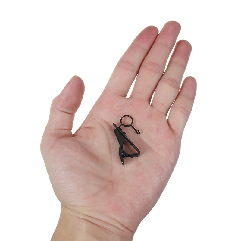 LEORY Microphone Lapel Tie Clip Universal Mini Lapel Lavalier Microphone Mic Clip For Clip Mic Replacement Cable Clip