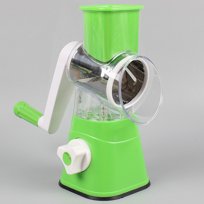 Multifunctional Rotary Grater Veggie Chopper Vegetable Grater Kitchen Accessories Potato Fruit Slicer Manual Cutter 2022: green