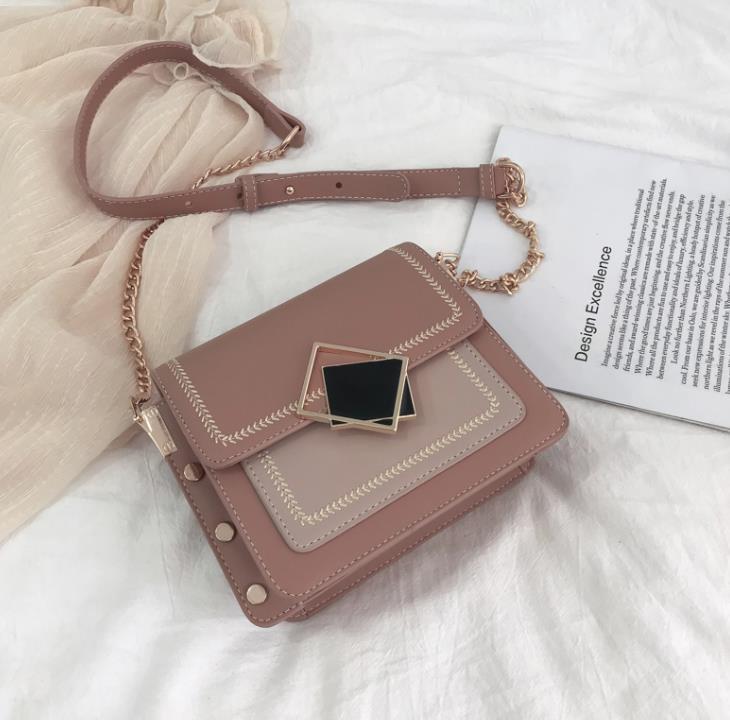 Moda feminina sacos de contraste cor couro do plutônio ombro mensageiro saco senhora crossbody mini bolsa feminina coroa sacos de noite sac um principal: pink