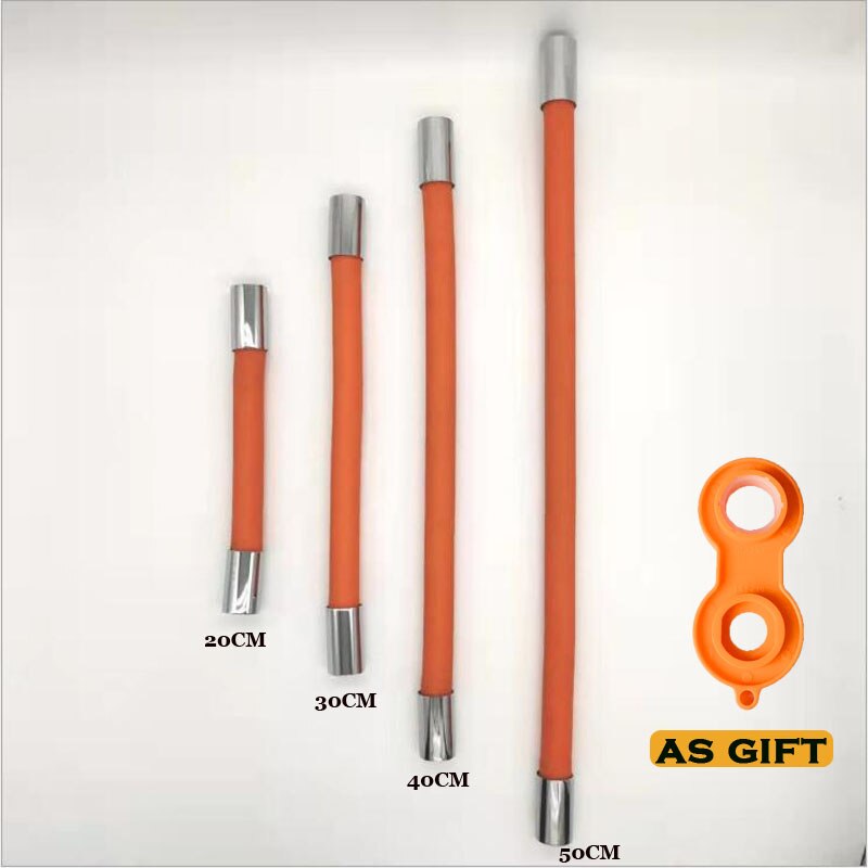 Mintiml Faucet Extender Universal Faucet Extension Pipe 1/2' Connnetor Extension Tube For Outer Joint Wavsh Basin Splash Head: ORANGE / 40CM