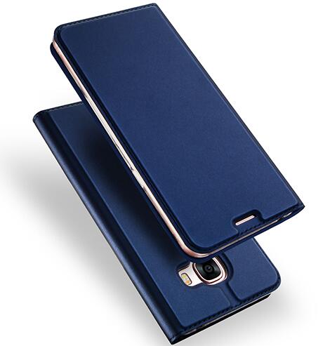 Voor Samsung Galaxy A5 /Galaxy A3 /Galaxy A7 Case Magnetische Boek Stand Card Portemonnee PU lederen Telefoon Cover: Galaxy A5 2017 / Blauw