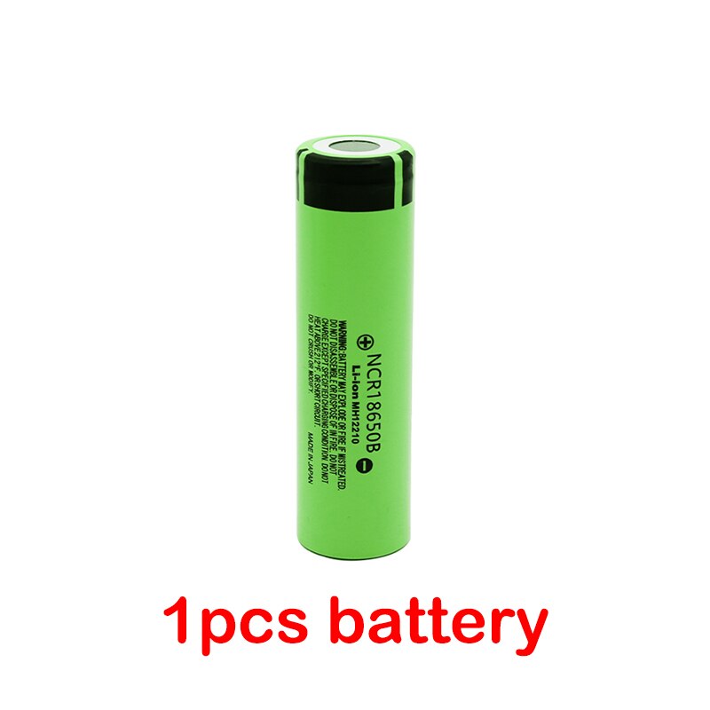 Original 18650 Rechargeable Batteries NCR18650B 3.7v 3400mah 18650 Lithium Replacement Battery for Flashlight batteries charger: 1pcs battery