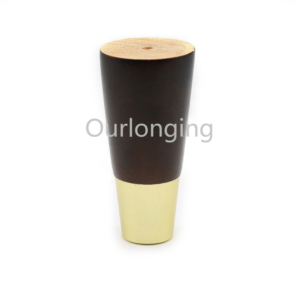 4 stuks 110 x 48 x 27mm eikenhouten meubelpoten tafelkast meubels donker wortelnotenhouten poten