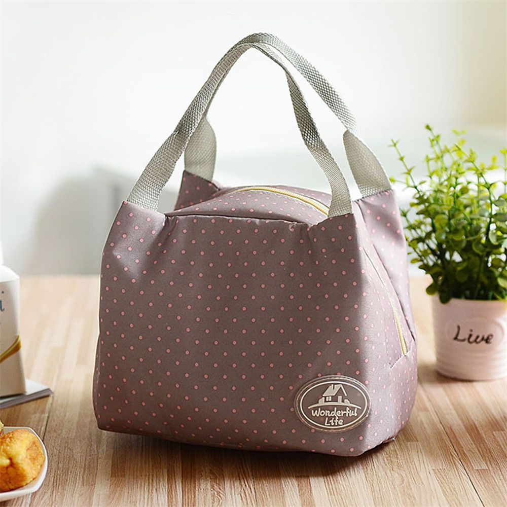 ISKYBOB Portable Insulated Canvas lunch Bag Thermal Food Picnic Lunch Bags for Women kids Men Cooler Lunch Box: C