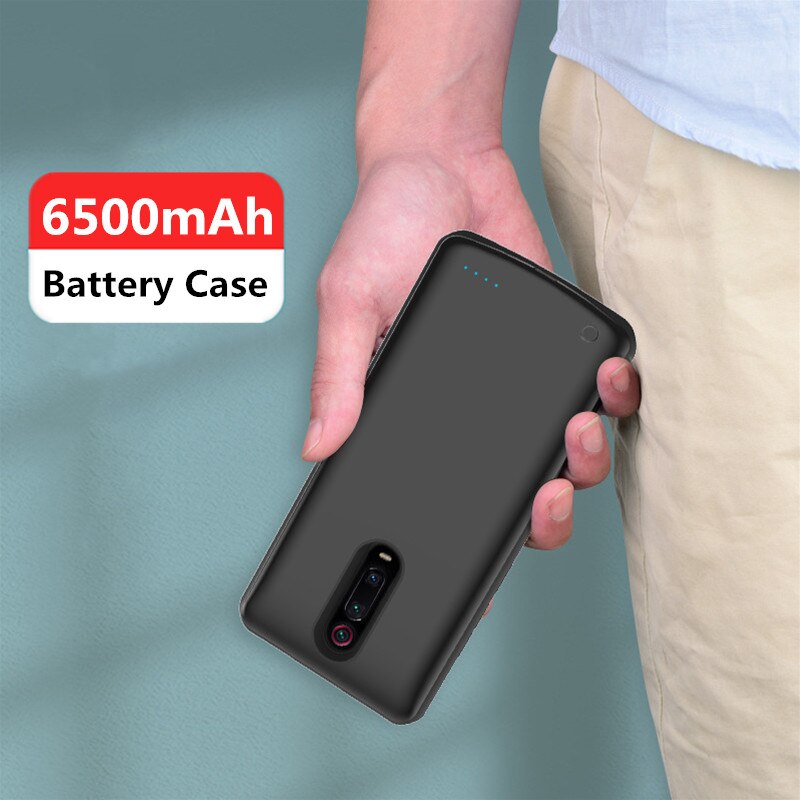 6500 mah akkukoteloa puhelinlaturi xiaomi  mi 9t pro virtakotelolle ulkoinen akkuvirtalähde xiaomi  mi 9t latauskotelolle
