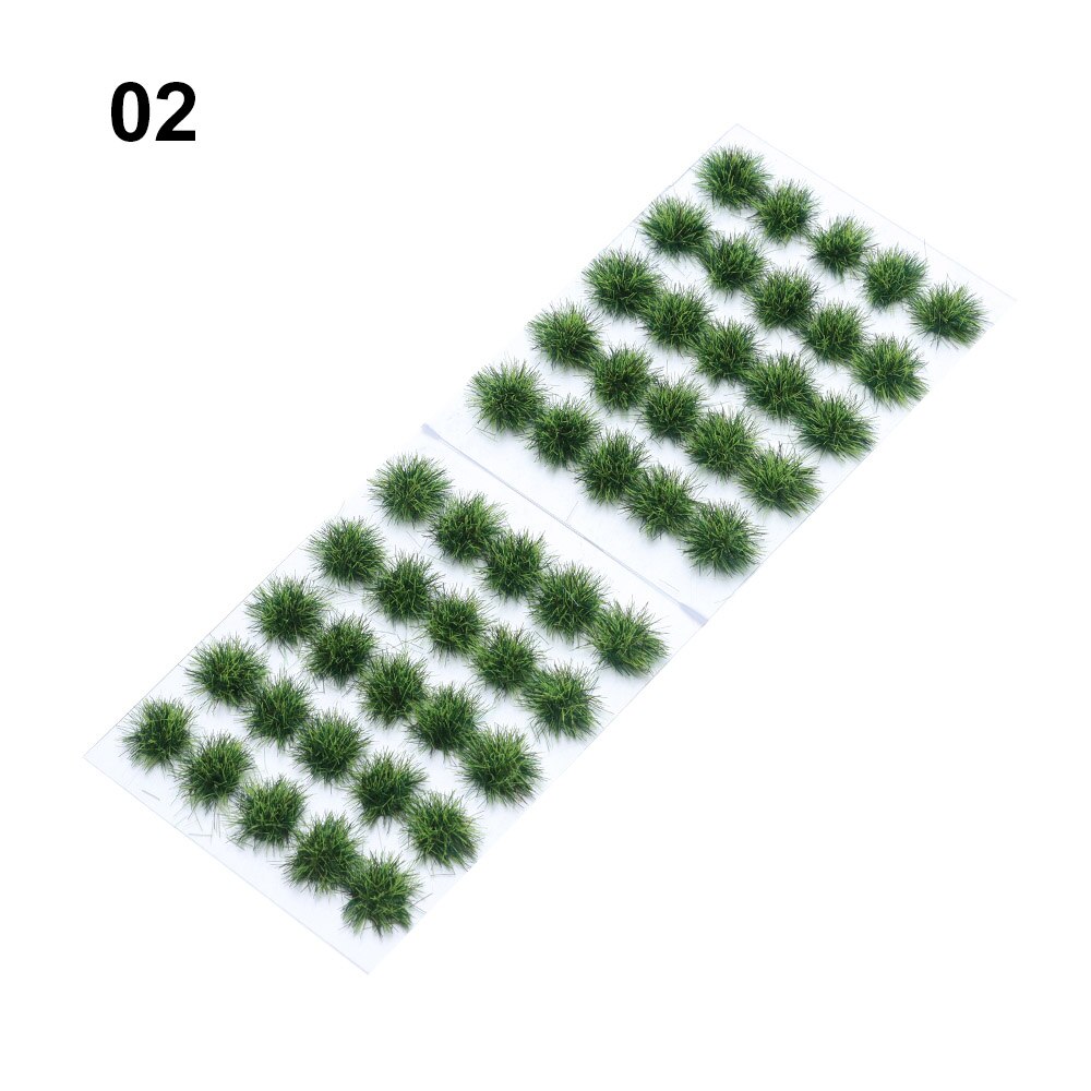 50pz 5mm erba artificiale ciuffo modello di simulazione boccole in miniatura grappolo di piante tavolo da sabbia multi-terreno scena materiale fai da te: genere 2-50pezzi