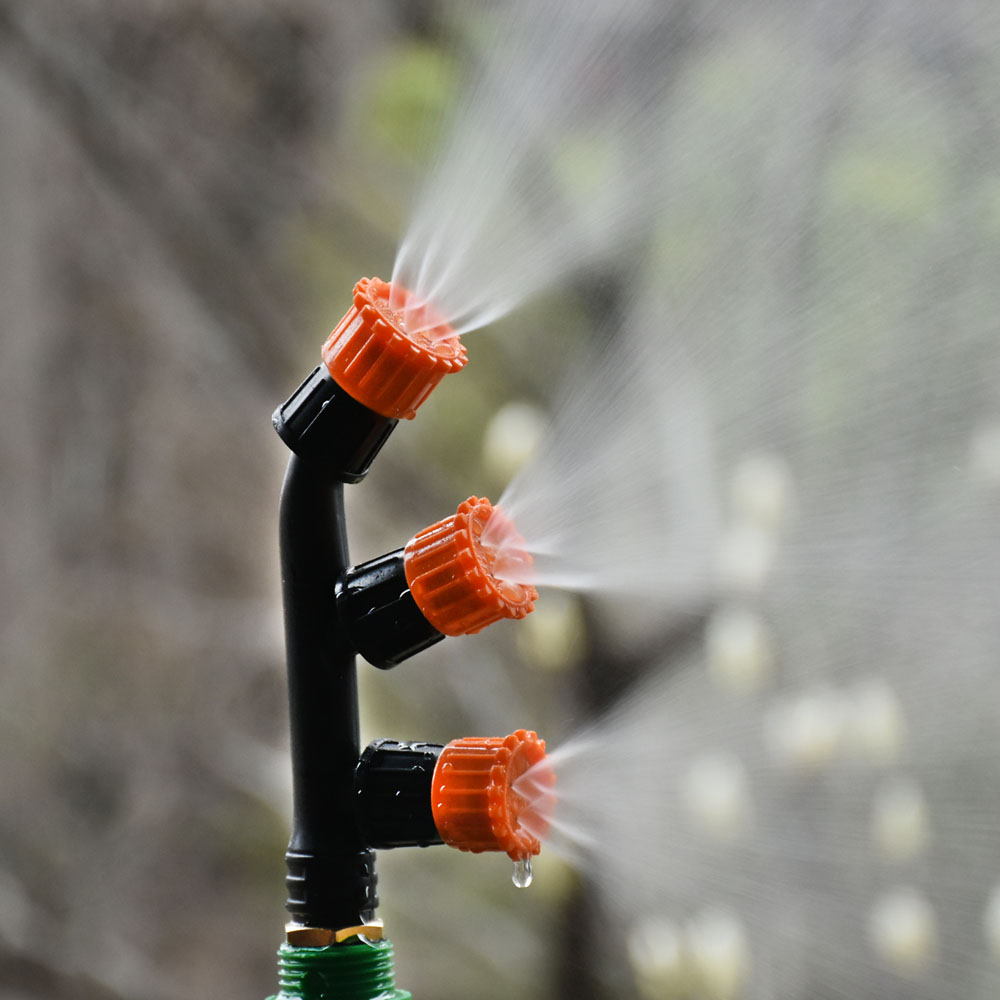 Agricultural Copper Atomizing Sprayer Nozzle Single/Double/Three Nozzle Head Garden Lawn Irrigation Pesticide Spraying Sprinkler