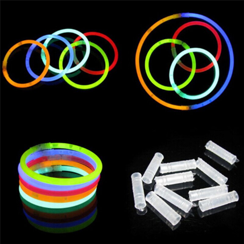 100 Stck freundlicher Weihnachten Party Neon- Glowstick Licht Stock Lustige glühen Stock Spielzeug glühen in das dunkel Fluoreszierende Armbinde Spielzeug für freundlicher