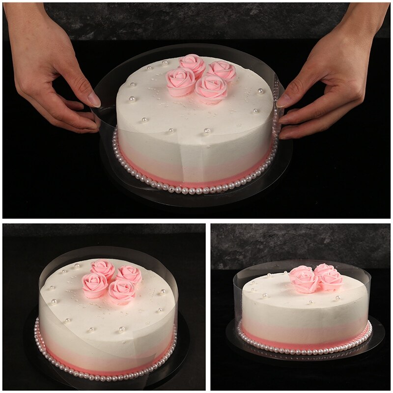 1 Roll Taart Film Transparante Cake Kraag Keuken Acetaat Cake Chocolate Candy Voor Bakken Tools Duurzaam 8Cm * 10M/10Cm * 10M/15Cm * 10