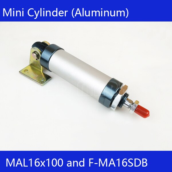 MAL16 * 100 pręt pojedyncze podwójne działanie siłownik pneumatyczny ze stopu aluminium ze stopu aluminium mini cylinder: MAL16x100 SDB