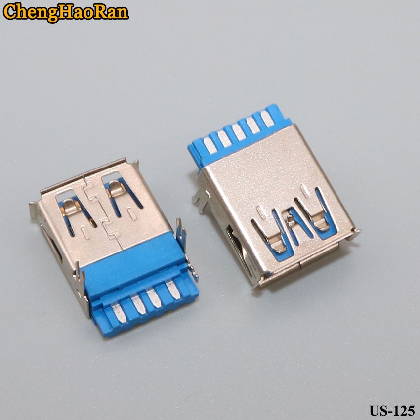 ChengHaoRan 2 teile/los USB EINE weibliche AF 3,0 draht blau kunststoff USB super high speed stecker stecker USB3.0 hohe geschwindigkeit weibliche