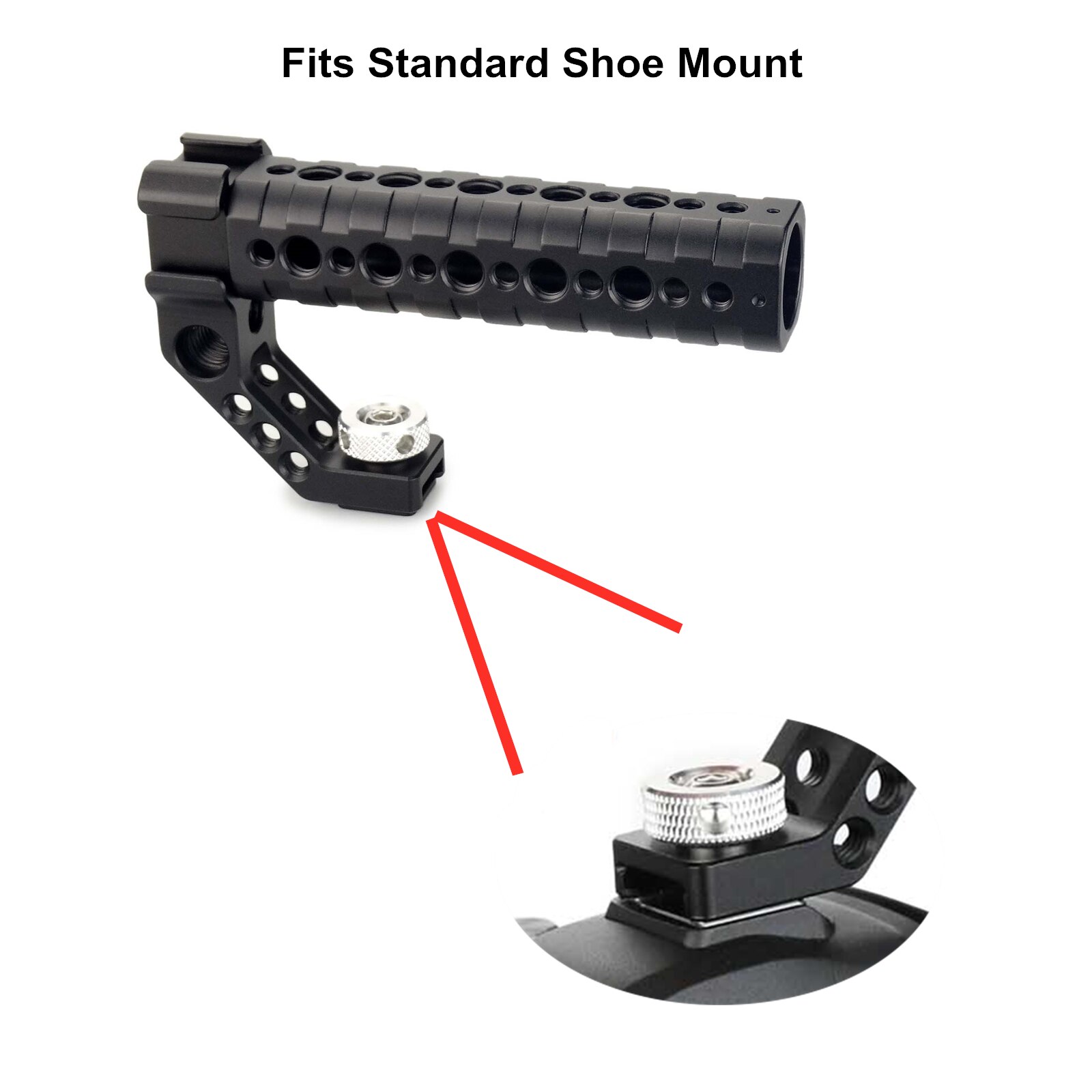 MAGICRIG Kalten Schuh oben Griff mit 3 Kalt Schuh Adapter Halterungen für A7C A7RIII A7III A7SIII A6500 GH5 GH5S EOS r5 R6 M50 Kamera