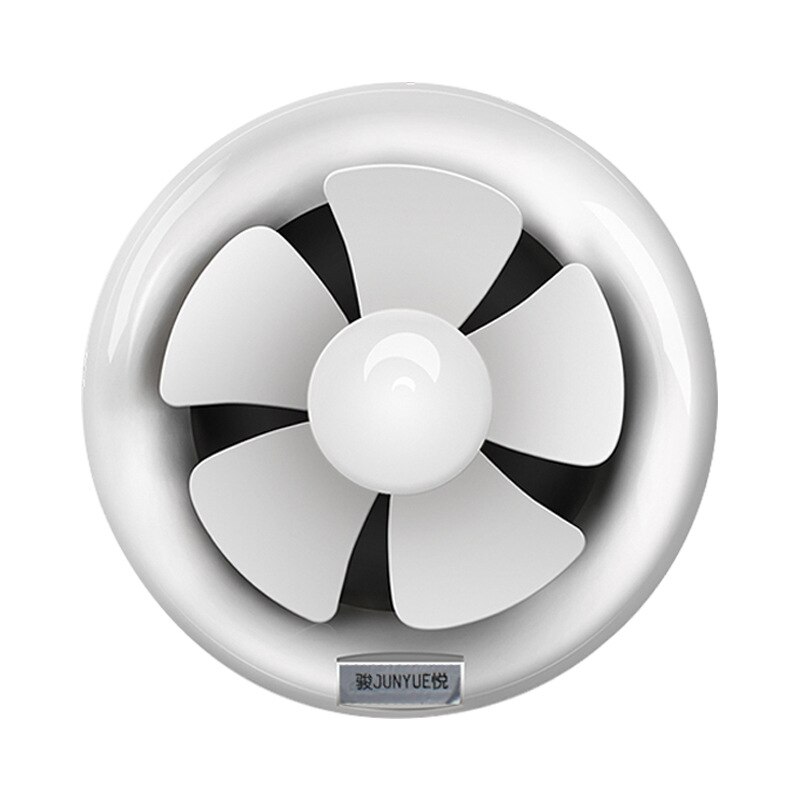 Round bath 8 inch kitchen lampblack glass wall pipe type ventilation fan bathroom exhaust 6 ITAS9918A: 8 inches