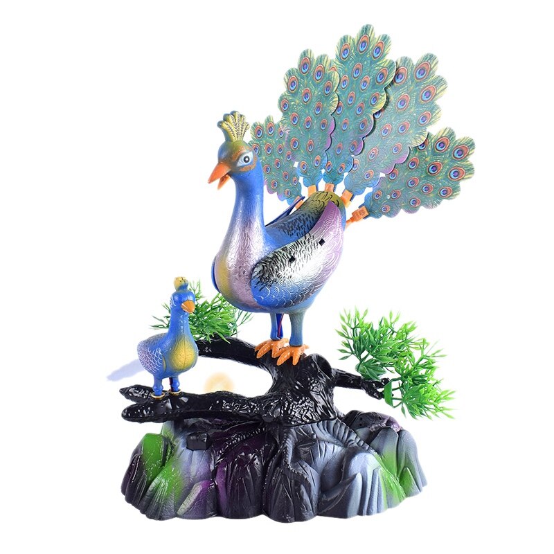 Sound Control Bird Voice Control Peacock Open Screen Music Lighting Induction Sound Control Toy