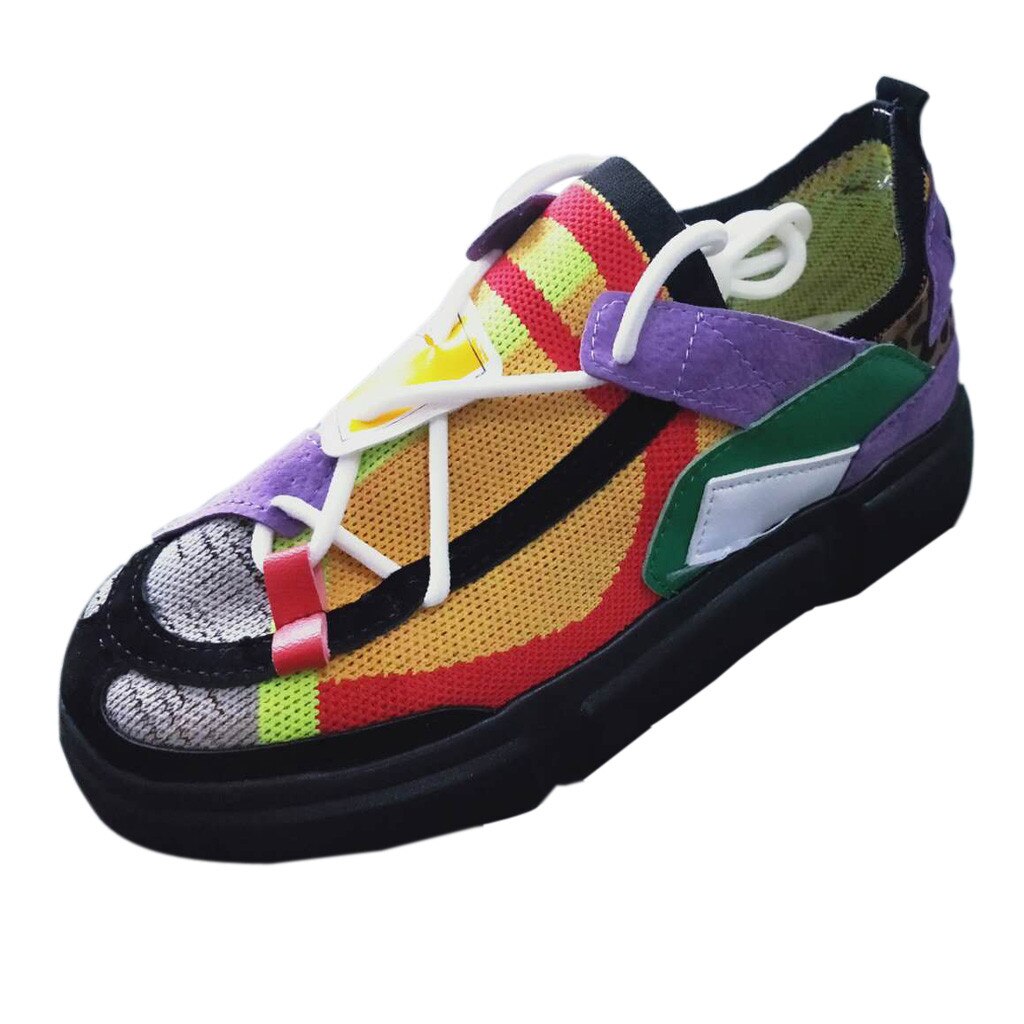 Womens Flats Shoes Lace-Up Round Toe Platform Mid-Cut Upper Platform Sneakers shoes for women sneakers platform #D: 10.5