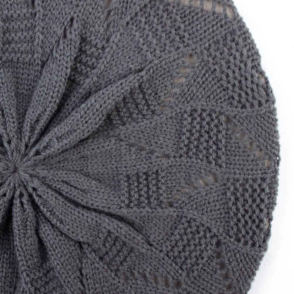 Geebro kvinders almindelig farve strikket baret hat damer fransk kunstner beret hatte forår afslappet tynde akryl berets til kvinder beanie