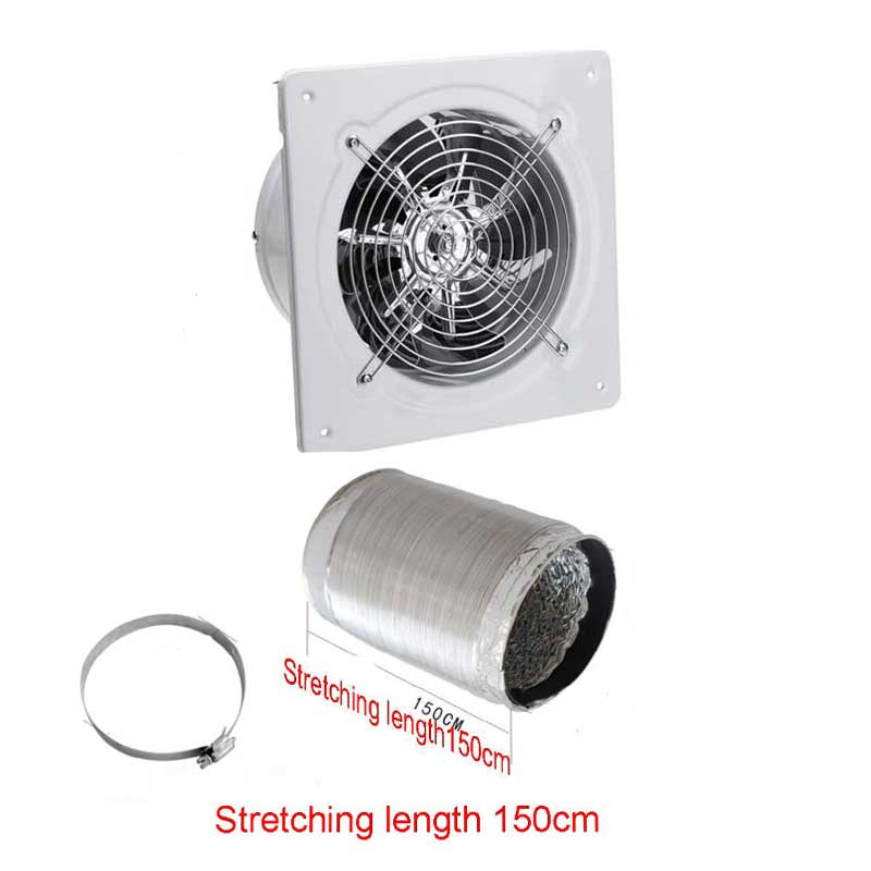 7.48inch Ventilator Extractor Wall Mounted 220V Exhaust Fan 45WLow Noise Home Bathroom Kitchen Garage Air Vent Ventilation: light yellow