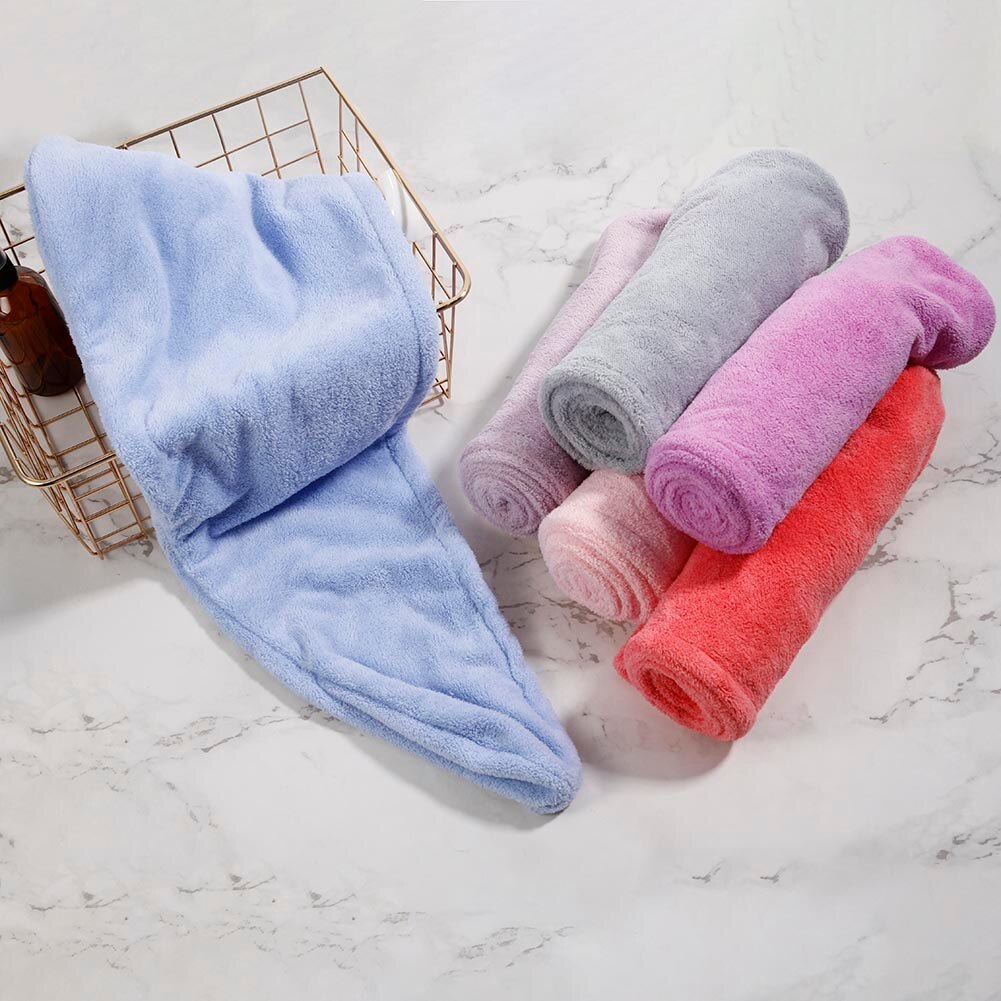 Schnelle Trockene Handtücher Mikrofaser Stoff Trockenes Haar Hütte Dusche Kappe Dame Turban Schlecht Handtuch Saugfähigen