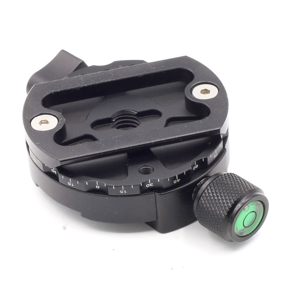 XILETU XPC-60C Aluminum 360 Degree Panoramic Tripod Head Clamping for Arca Swiss Tripod Ball Head with 38mm Quick Release Plate