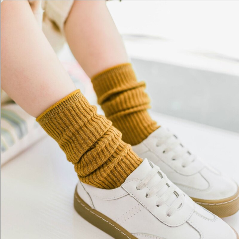 Chaussettes montantes pour enfants | Chaussettes d'hiver longues et chaudes, en coton, fil d'argent et blanc, pour petits garçons et petites filles