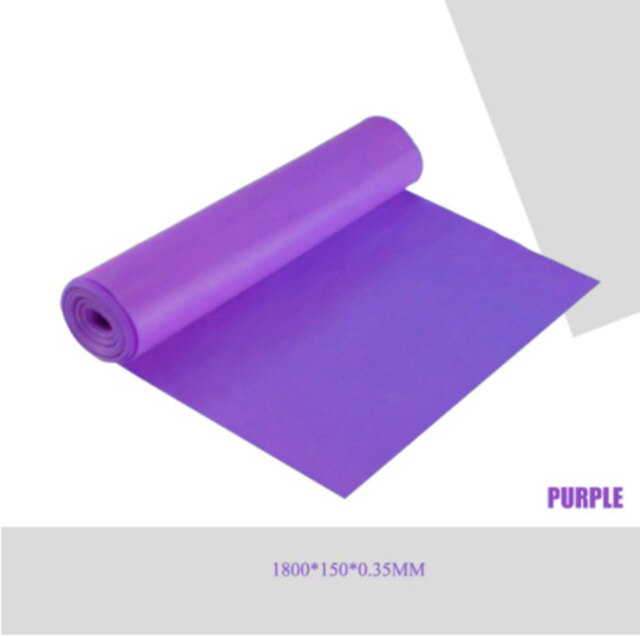 Elastic Resistance Bands Expander Stretch Exercise Rubber Band Fitness Equipment Pull Rope Strength Training Gym Yoga 1.5/1.8/2M: Purple 1.8m