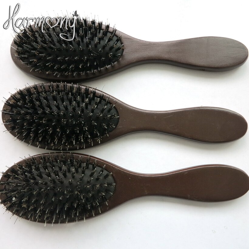 Cepillo de pelo antiestático, peine de remo, escova de pelo, brosse a cheveur, cepillo de cerdas de jabalí real, 1 ud.