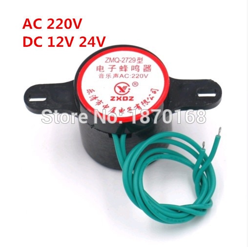 5 Stks/partijen ZMQ-2729 50dB DC 24 V 12 V AC220V Voltage Muziek Buzzer Industriële Alarm