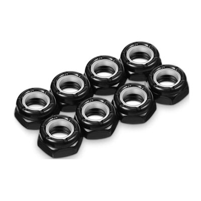 8PCS Colorful SKATEBOARDS Truck Mounting Hardware 4 Axle Nuts Skateboard Trucks Hardware Skateboard Truck Nuts: black