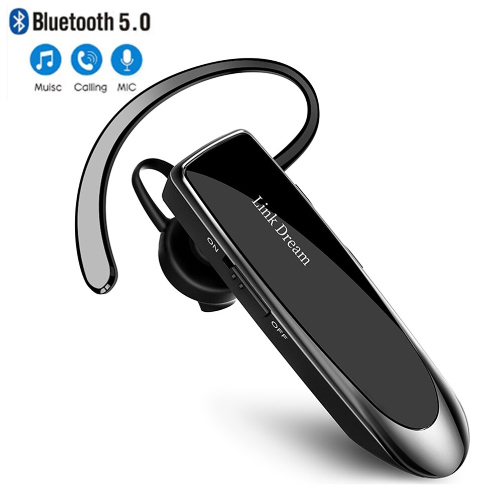 Link Dream LC-B41 Bluetooth Hoofdtelefoon Draadloze BT4.1 Business Headset Mini Smart Koptelefoon Handsfree Met Microfoon Voor Iphone Xiaomi