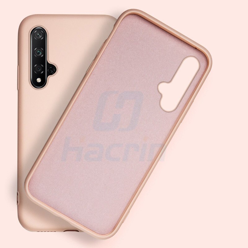 Funda de lujo Hacrin para Huawei Honor 20 Pro, funda trasera de silicona líquida de lujo para Honor 20, carcasa protectora completa: For honor 20 pro / Rosa