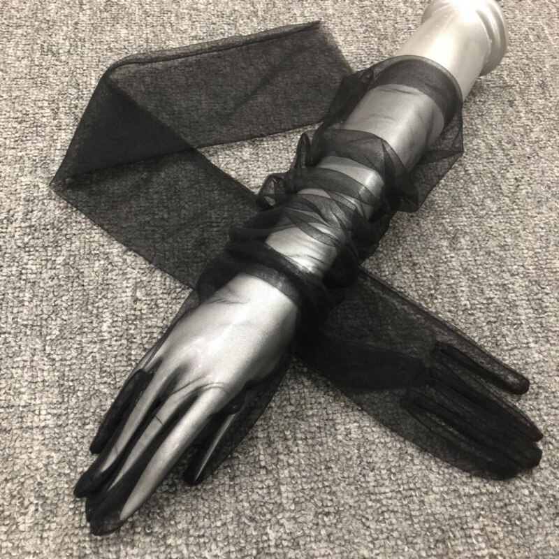 Gants de mariage en Tulle pour femmes, longs, de soirée, de danse