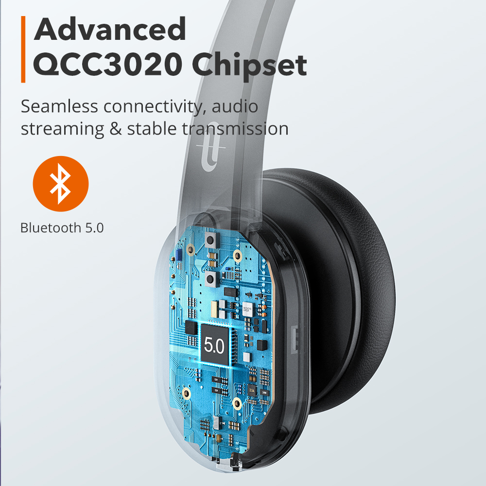 TaoTronics-auriculares inalámbricos SoundLiberty 41 Ver5.0, cascos con micrófono y cancelación de ruido IA, con Dongle USB, para centro de llamadas