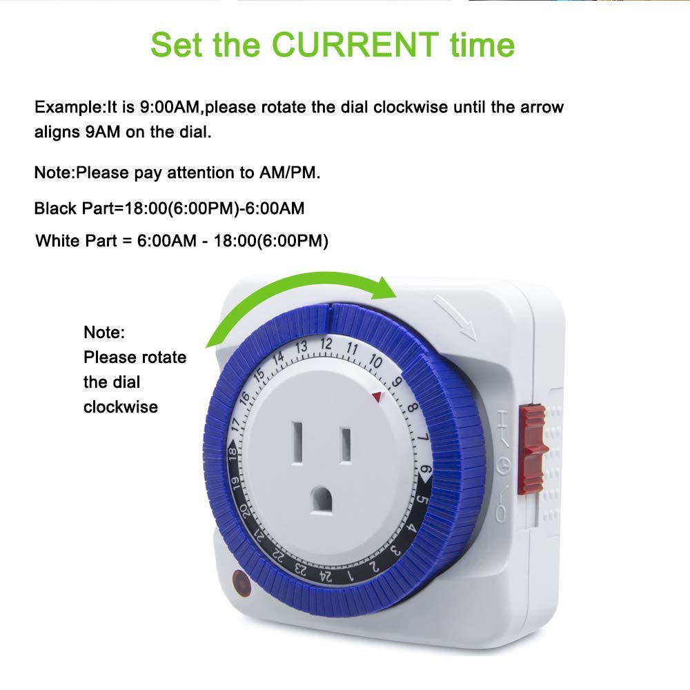 Elektrische Mechanische Outlet Timer EU US Plug 48 OP/UIT Programma 'S Timing Stopcontact Voor LED Planten Groeien Licht
